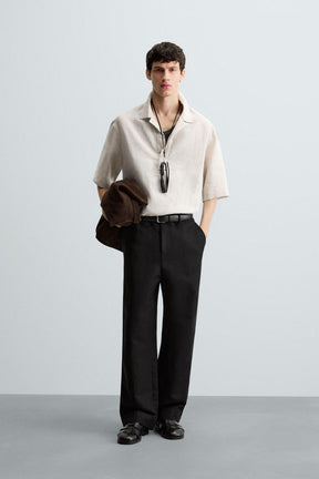100% LINEN POLO SHIRT - Image 1