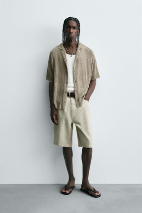 TEXTURED KNIT SHIRT - Image 1