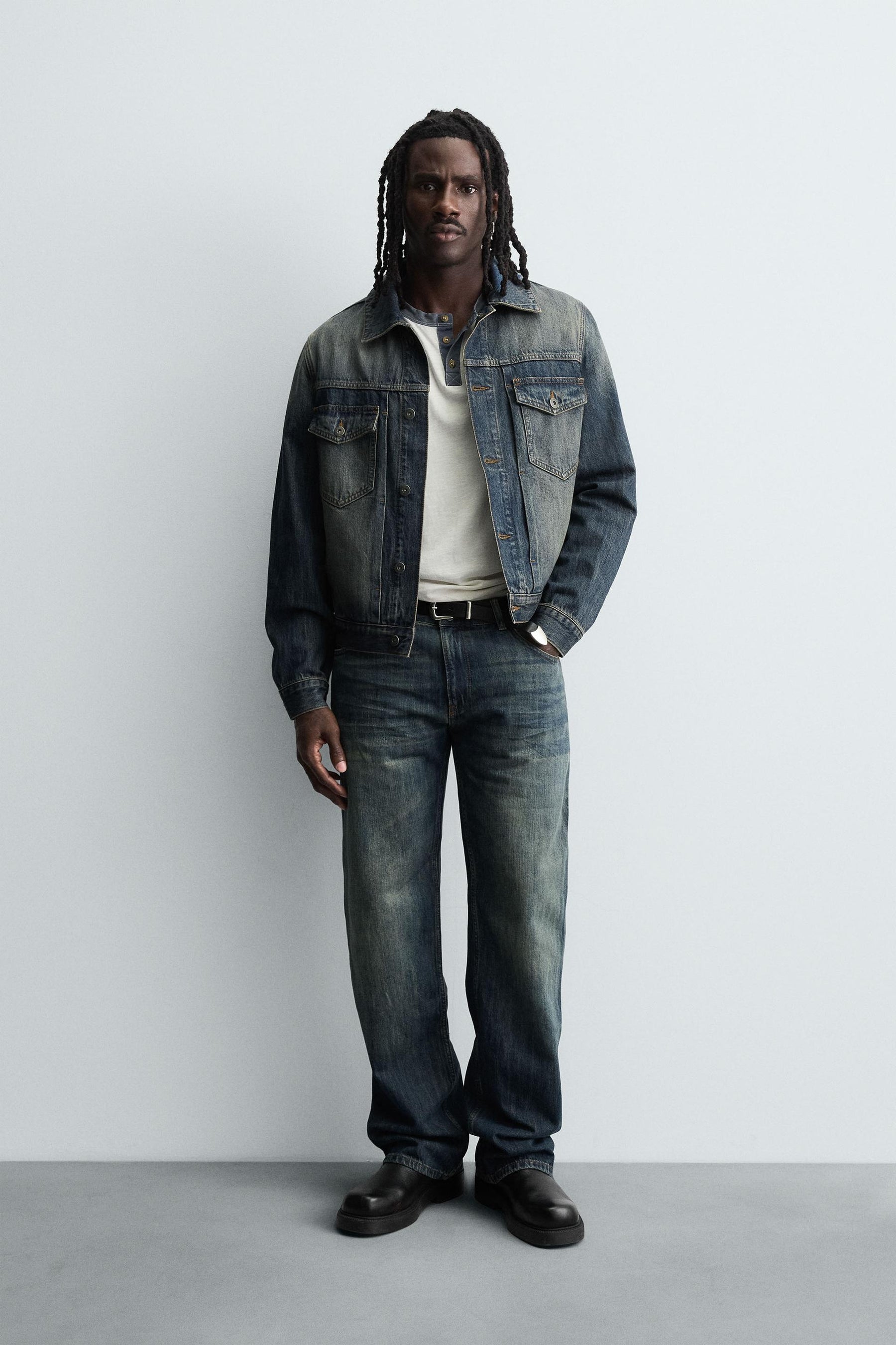 CROPPED FIT DENIM JACKET - Image 1