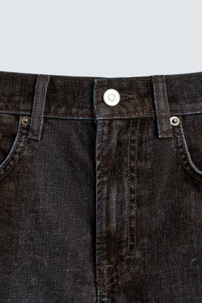 RELAXED FIT FLOCKED VELVET JEANS - Image 9