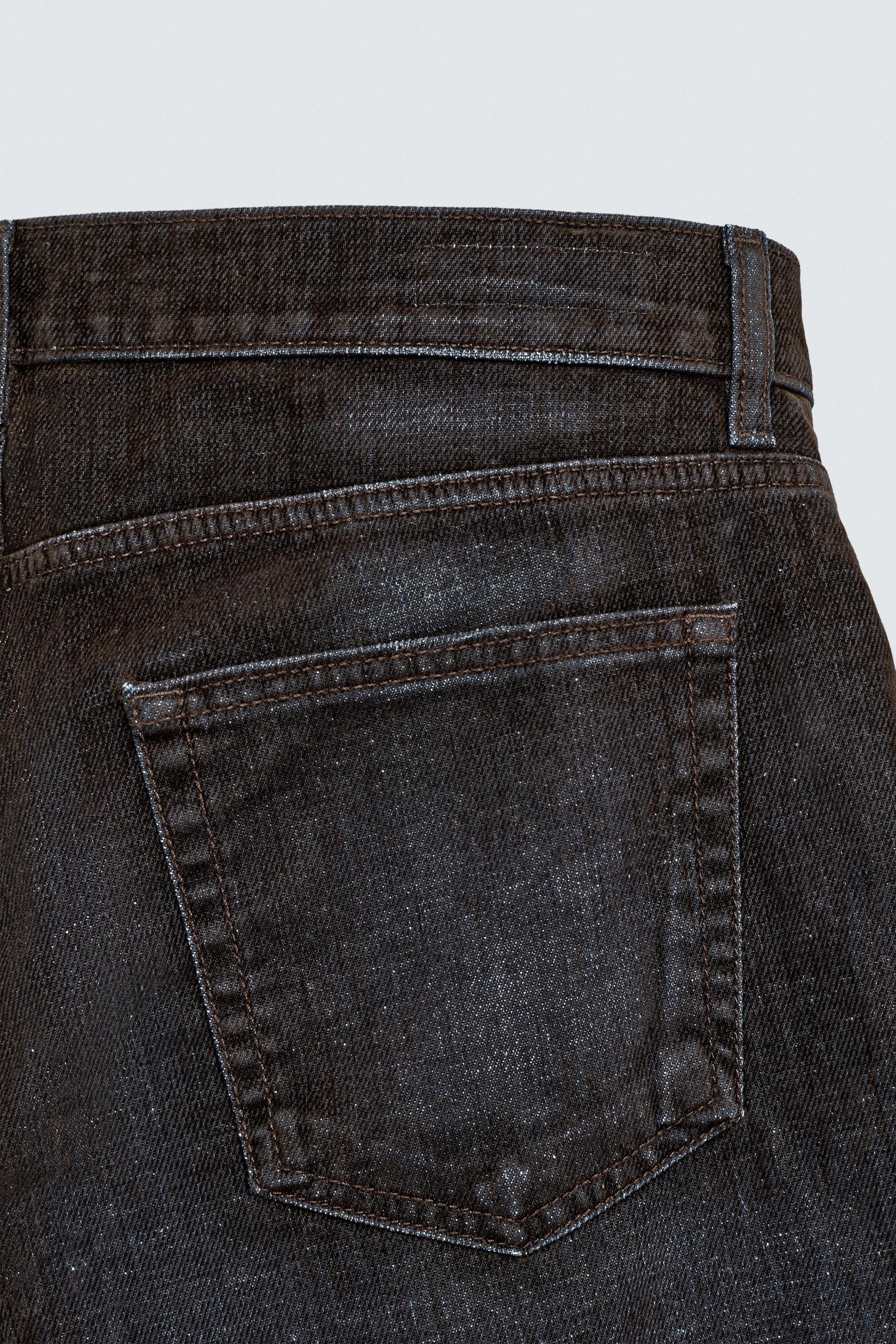 RELAXED FIT FLOCKED VELVET JEANS - Image 10
