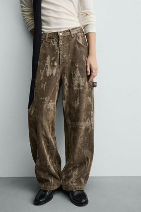 FLOCKED BAGGY-FIT JEANS - Image 5