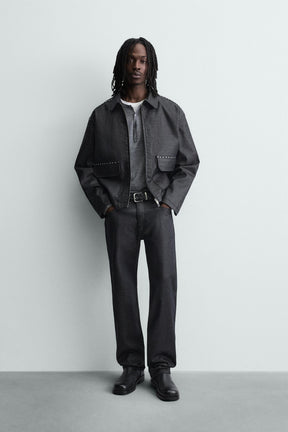 BOXY FIT STUDDED JACKET - Image 1