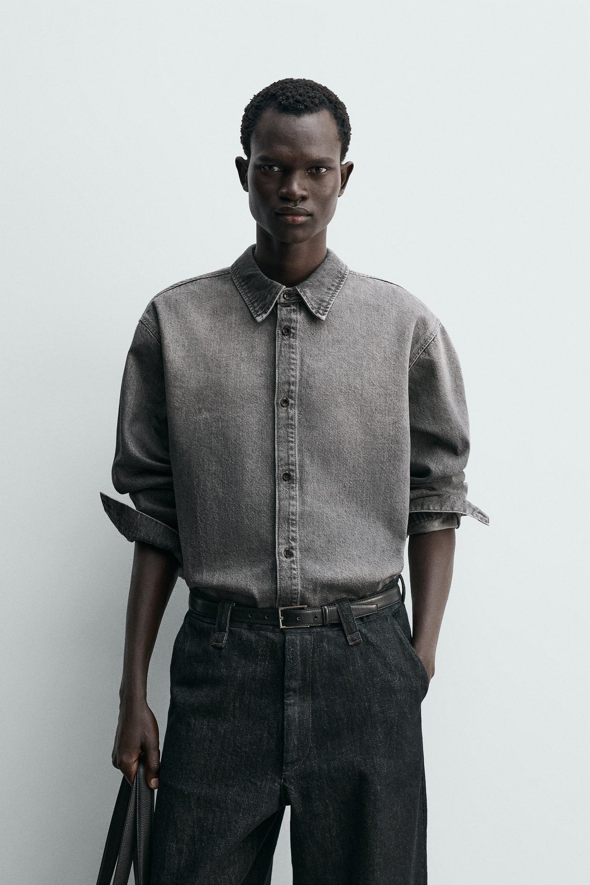 Jeanshemd aus gewaschenem Denim