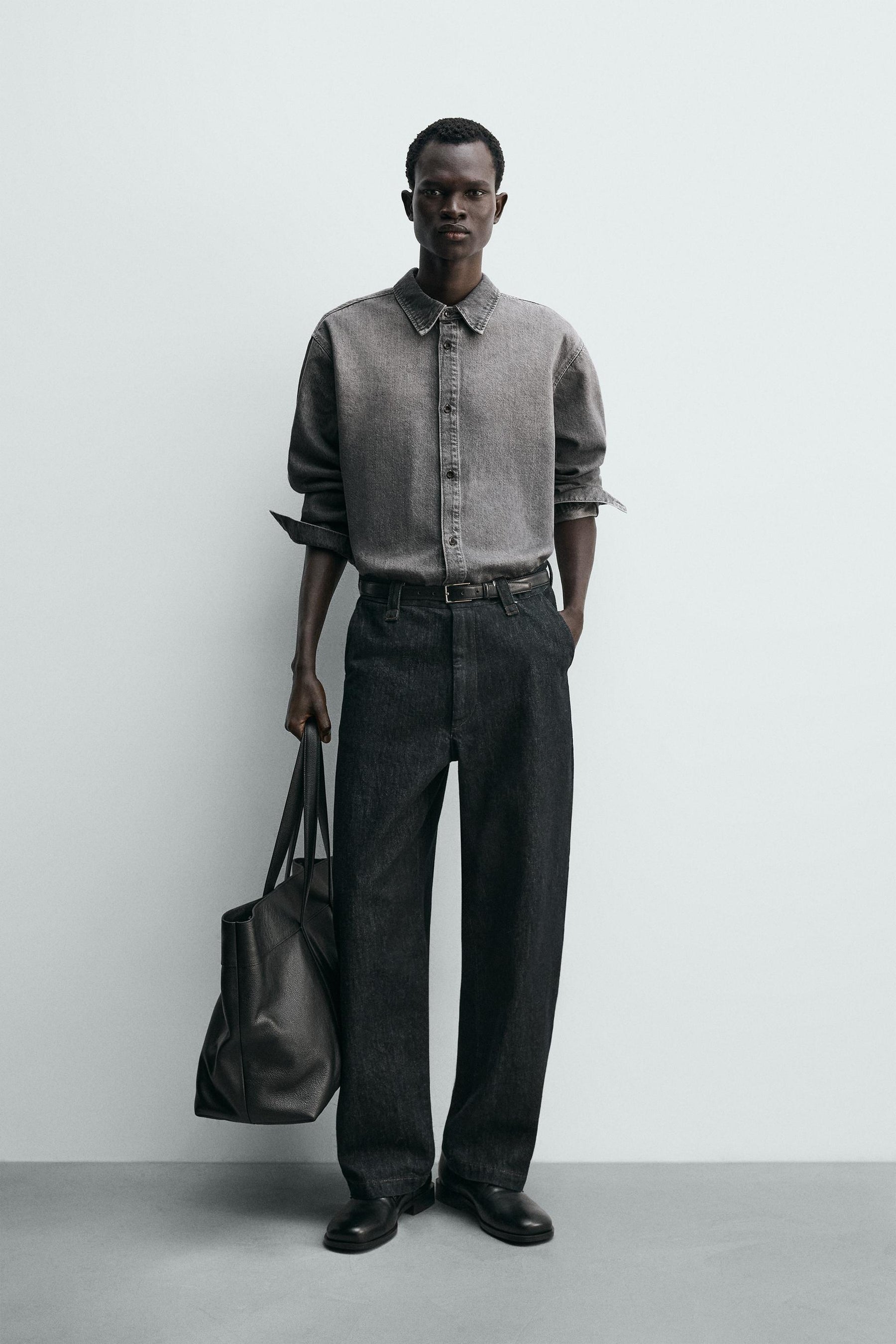 Jeanshemd aus gewaschenem Denim