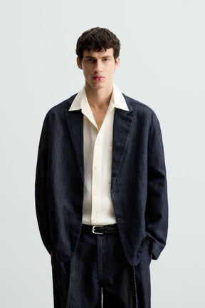 RELAXED FIT DENIM BLAZER - Image 2