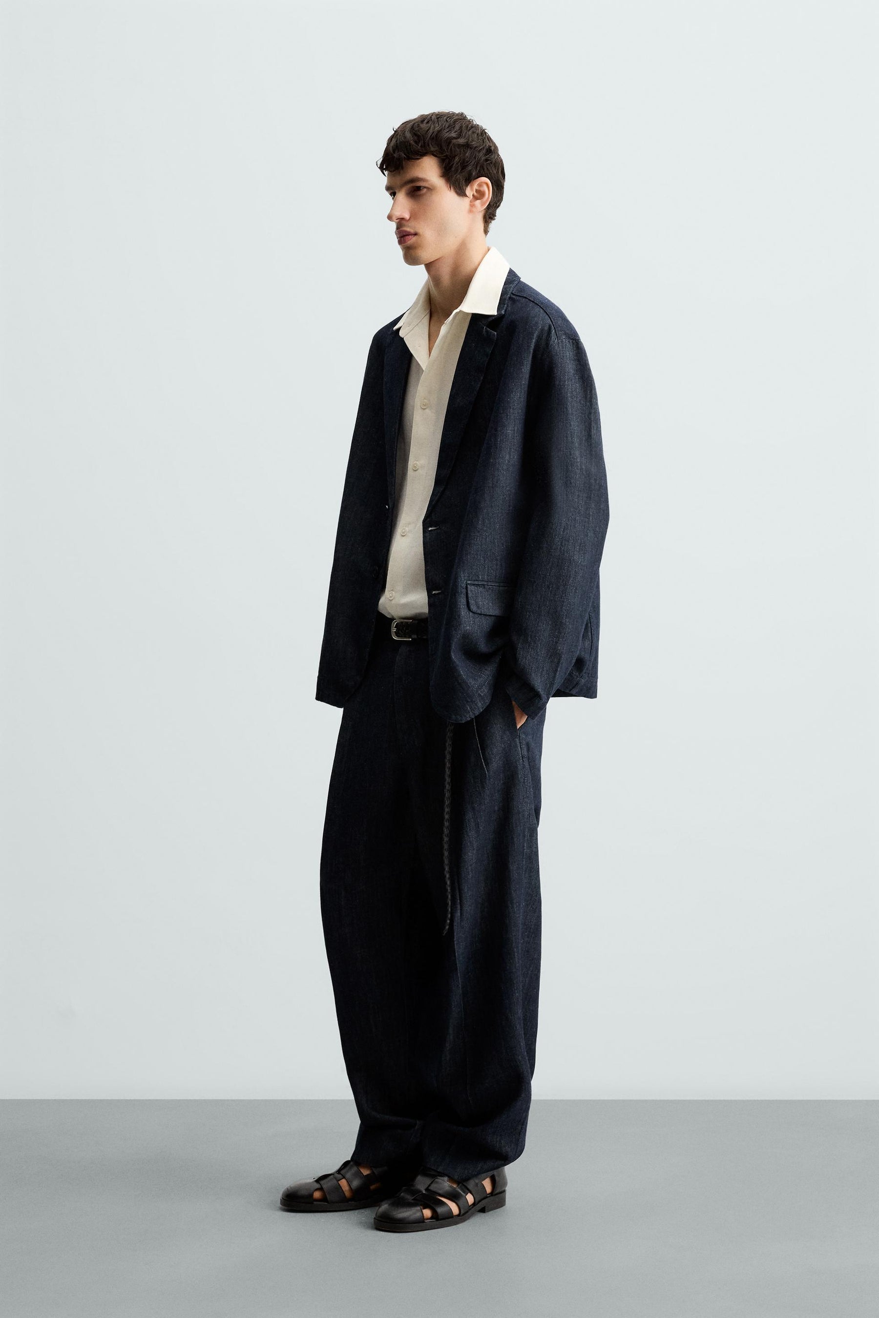 RELAXED FIT DENIM BLAZER - Image 4