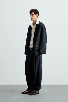 RELAXED FIT DENIM BLAZER - Image 4