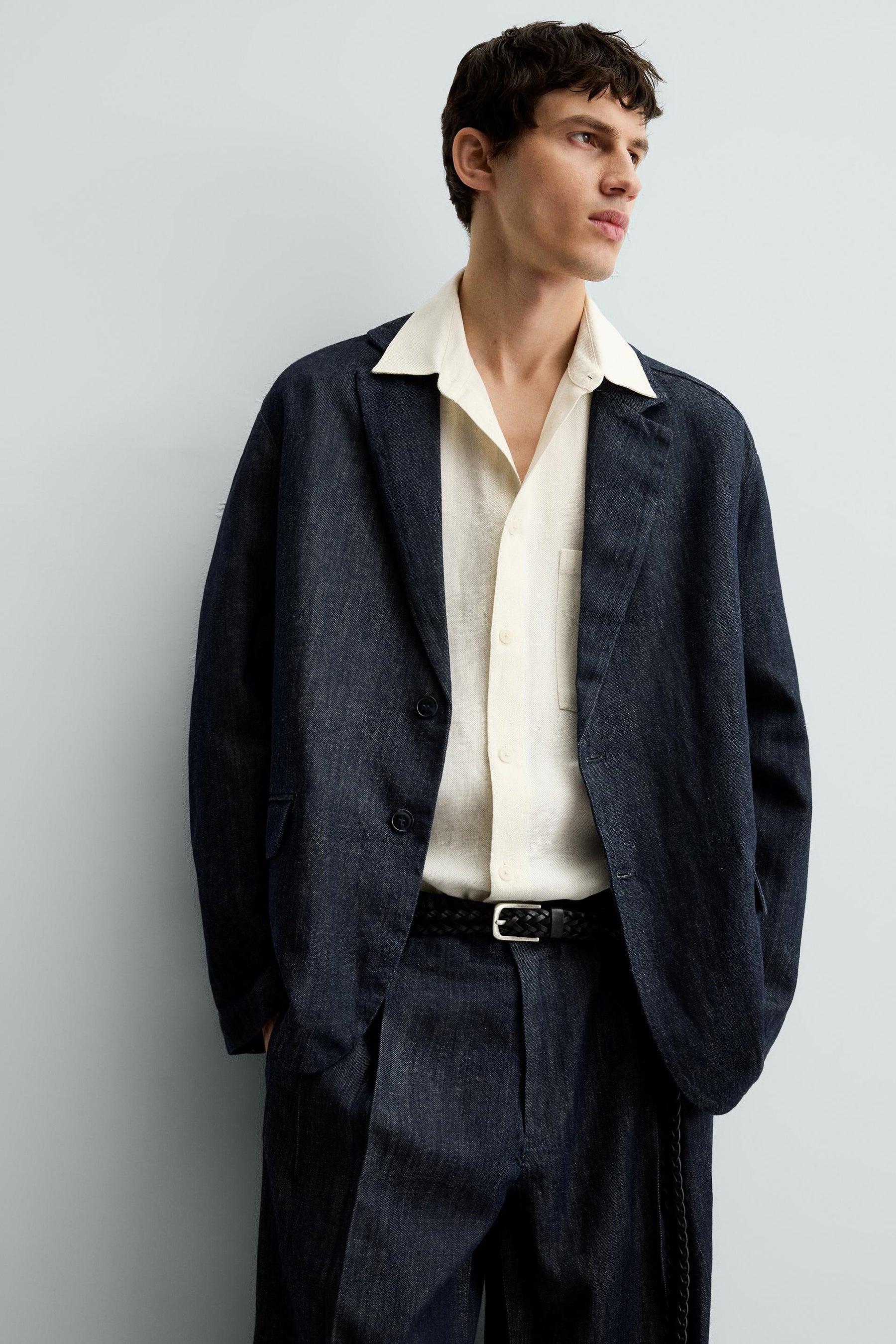 RELAXED FIT DENIM BLAZER - Image 5