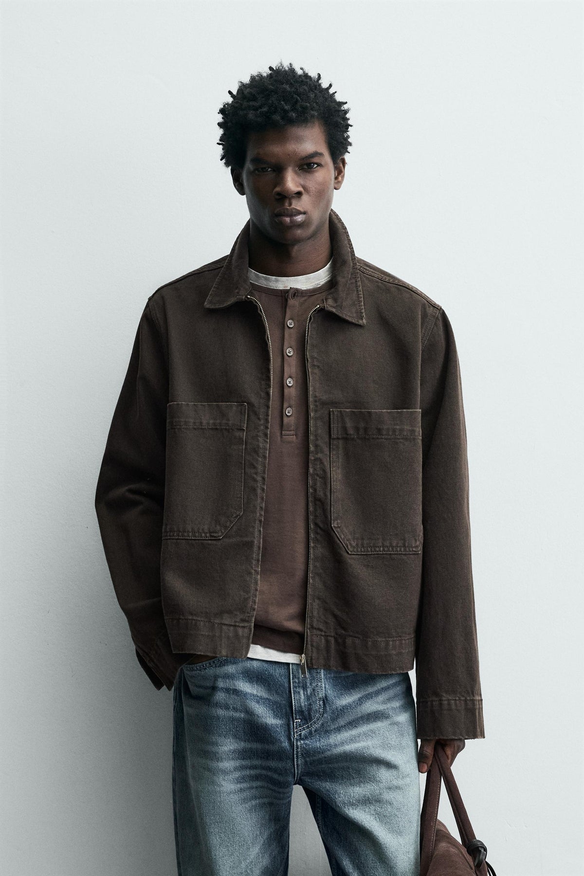 Jacke mit Strukturmuster