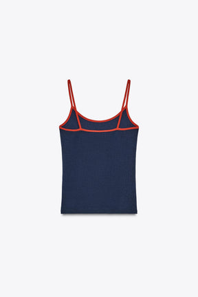 CONTRAST STRAP VEST
