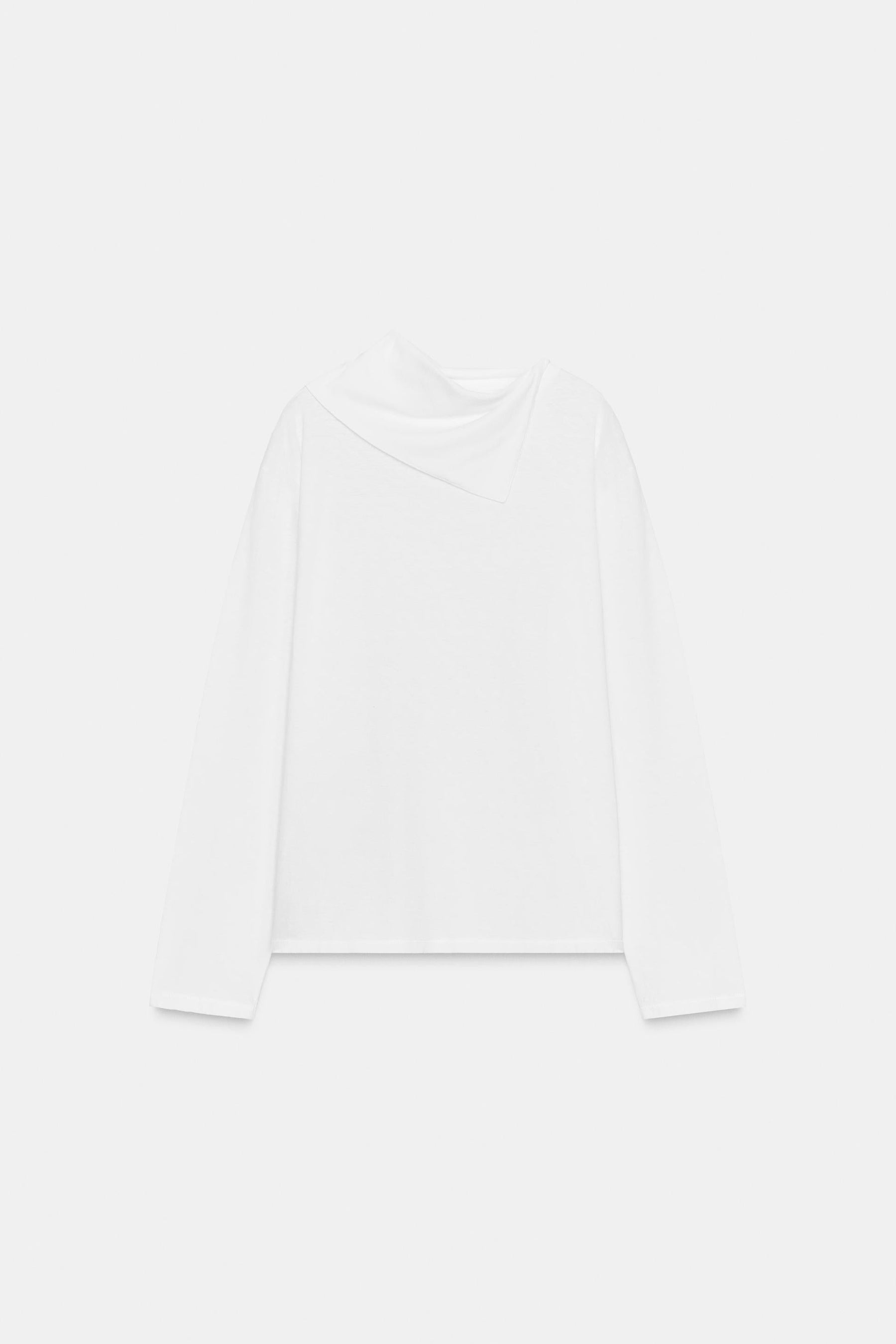 Long Sleeve Scarf Shirt
