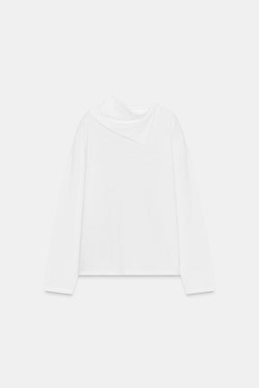Long Sleeve Scarf Shirt