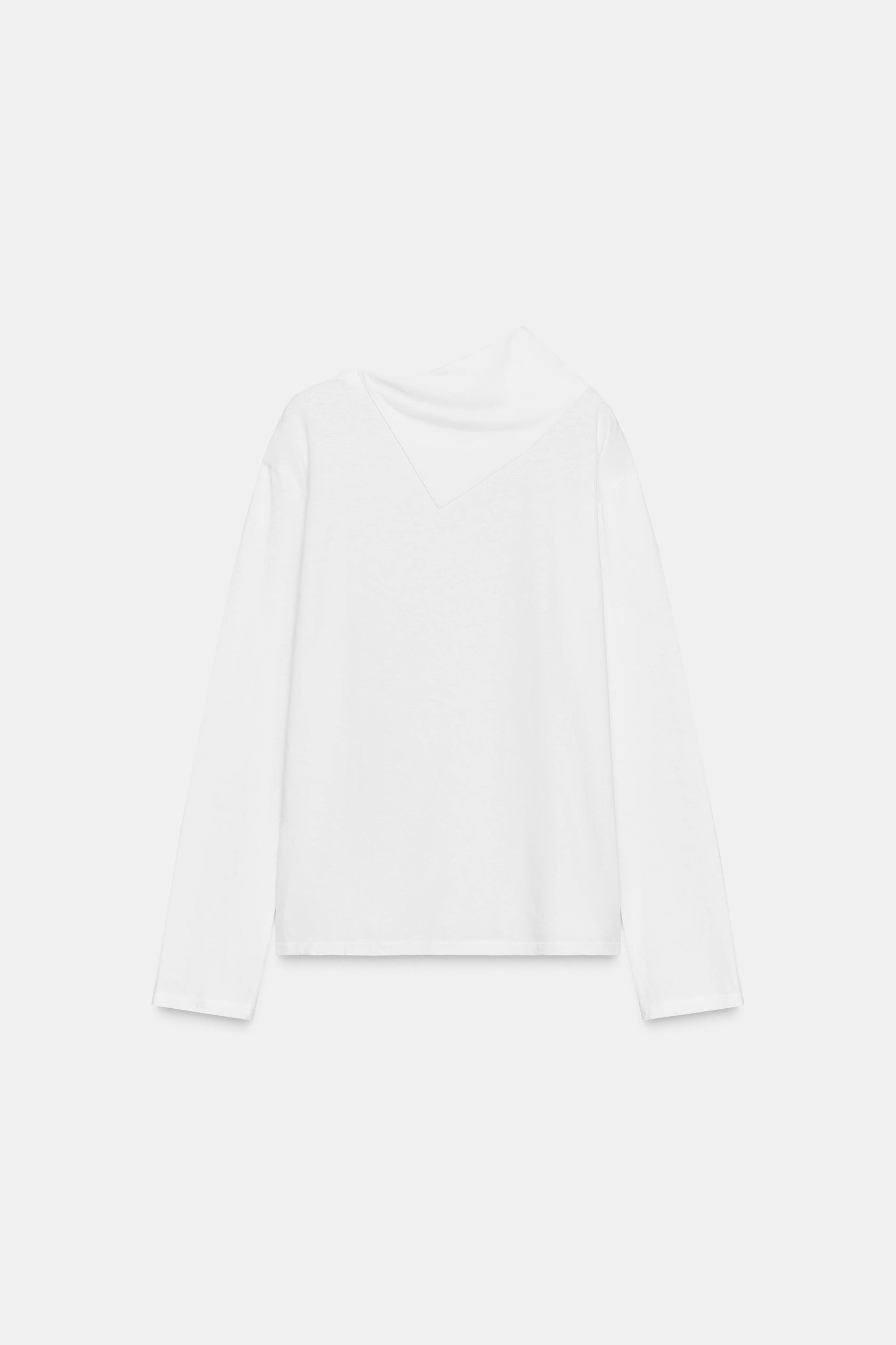 Long Sleeve Scarf Shirt