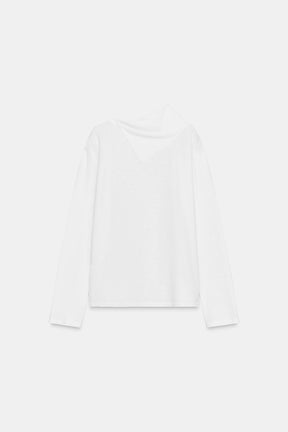 Long Sleeve Scarf Shirt