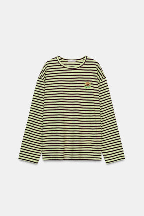 Striped Embroidered T-shirt