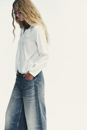 EMBROIDERED COLLAR SHIRT
