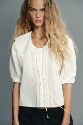 Embroidered Peter Pan Shirt