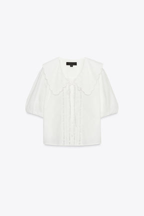 Embroidered Peter Pan Shirt