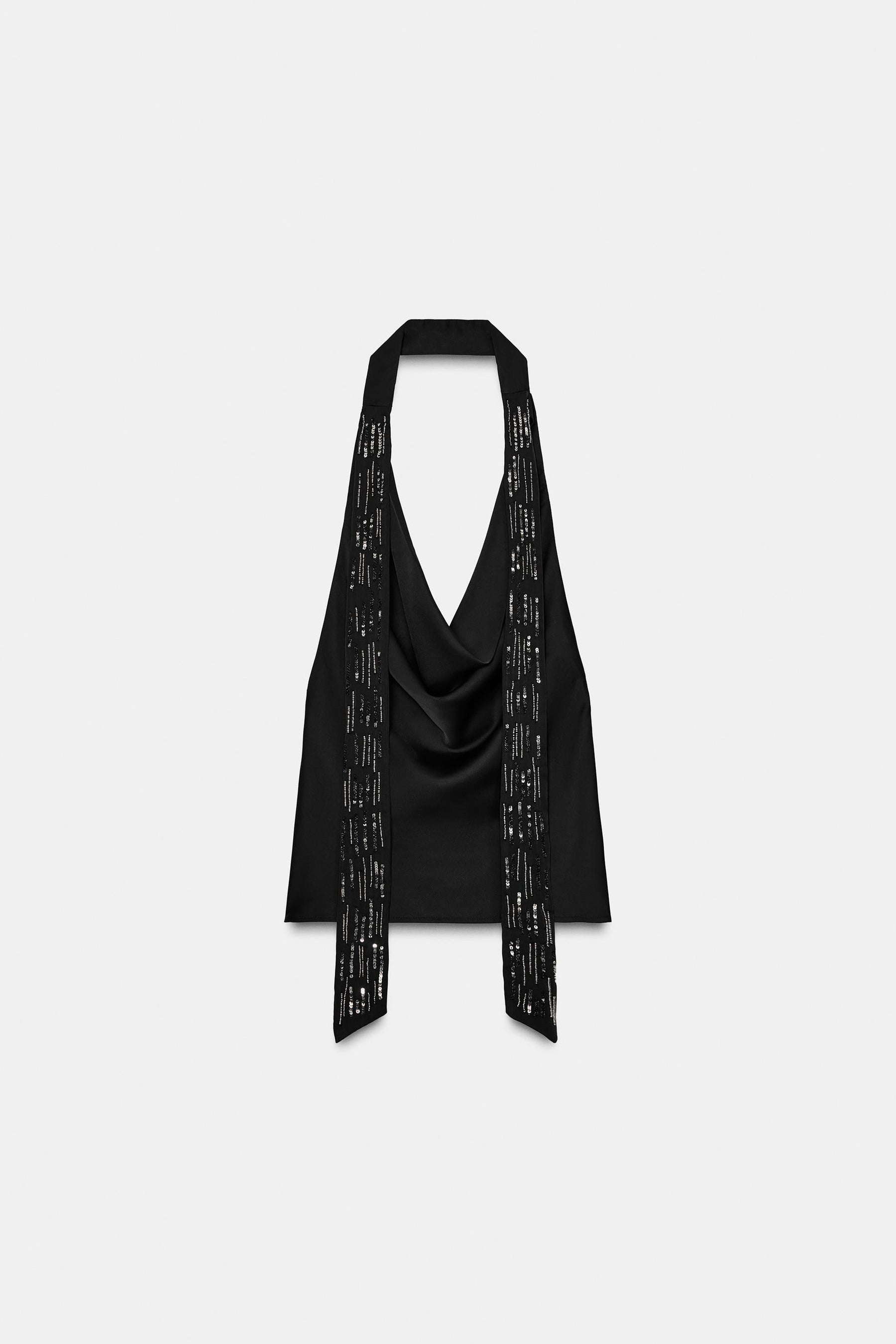 Satin Beaded Fashion Top