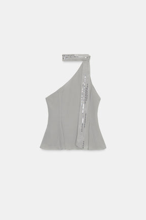 Sequinned Georgette Top