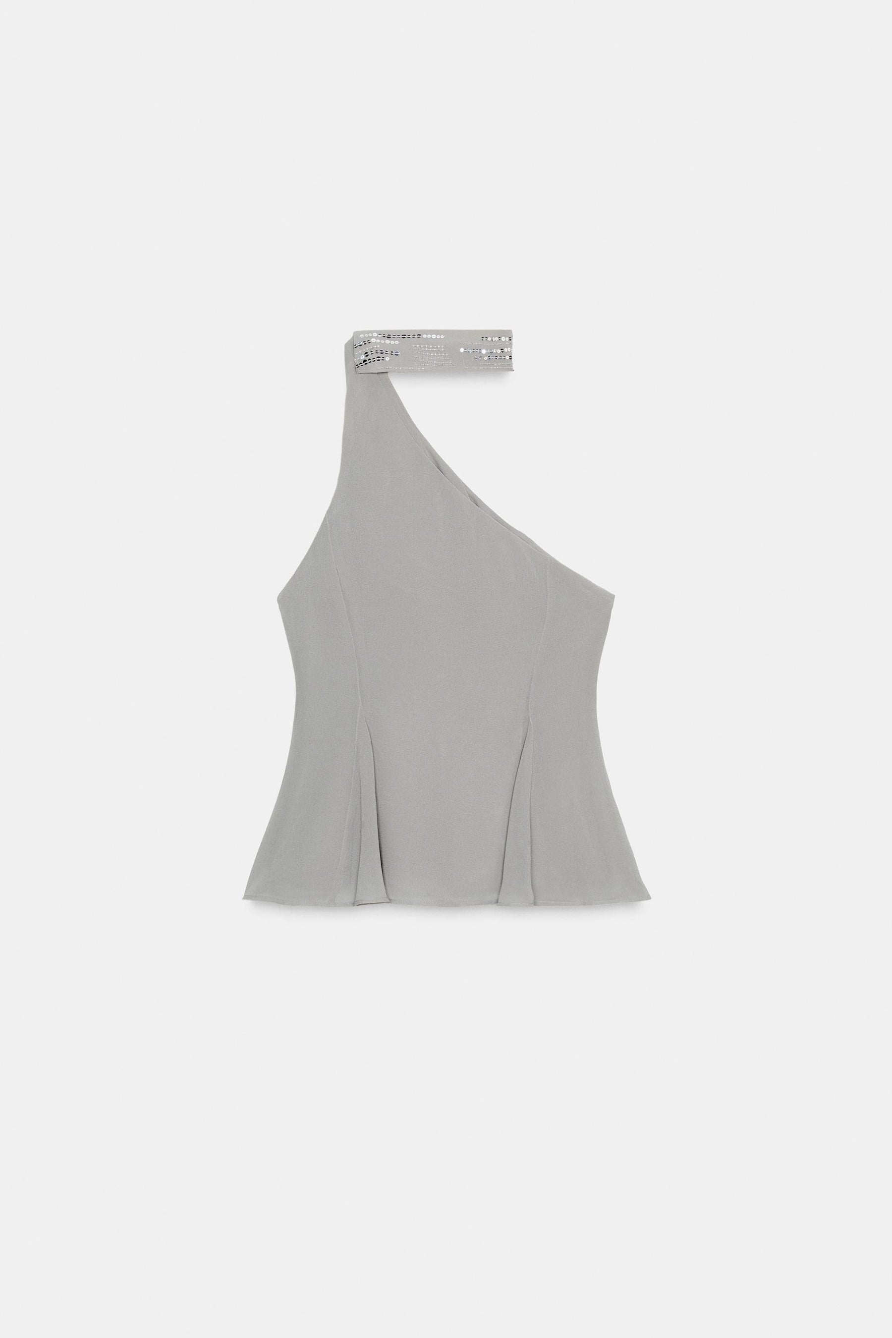 Sequinned Georgette Top