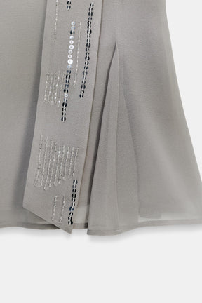 Sequinned Georgette Top