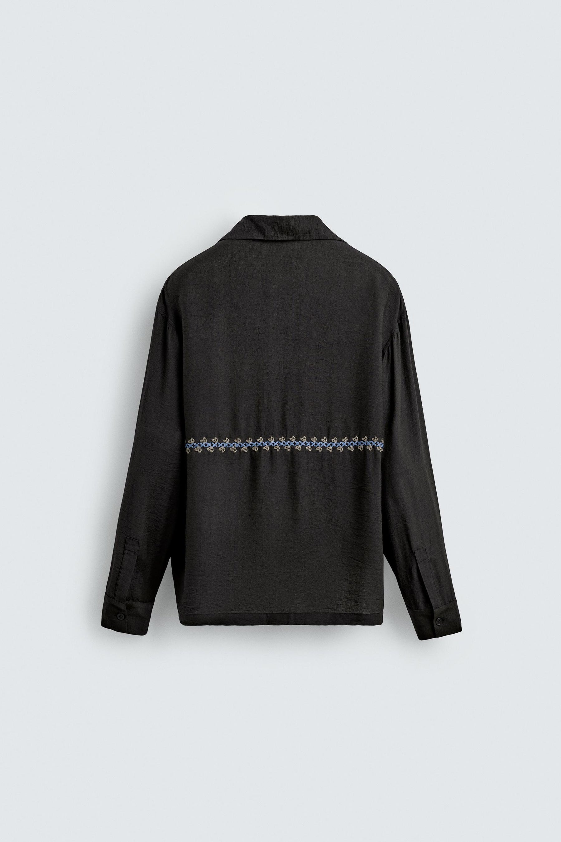 GEOMETRIC EMBROIDERY FLOWING SHIRT - Image 6