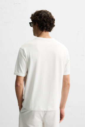 RIBBED SLOGAN T-SHIRT - Image 3