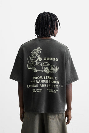 WASHED PRINTED GRAPHIC SWEATSHIRT - Image 3