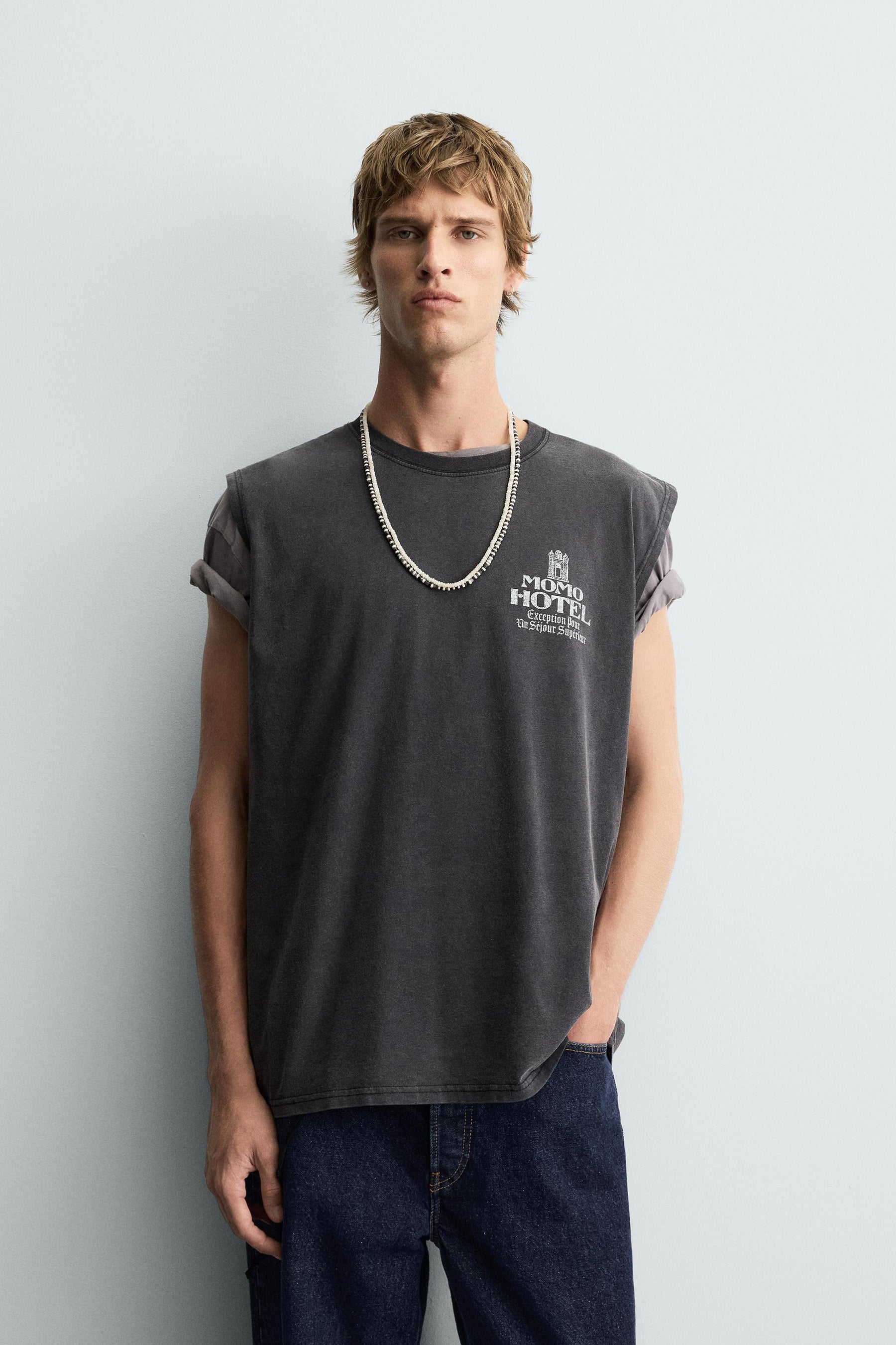 WASHED PRINT TANK TOP - Image 2