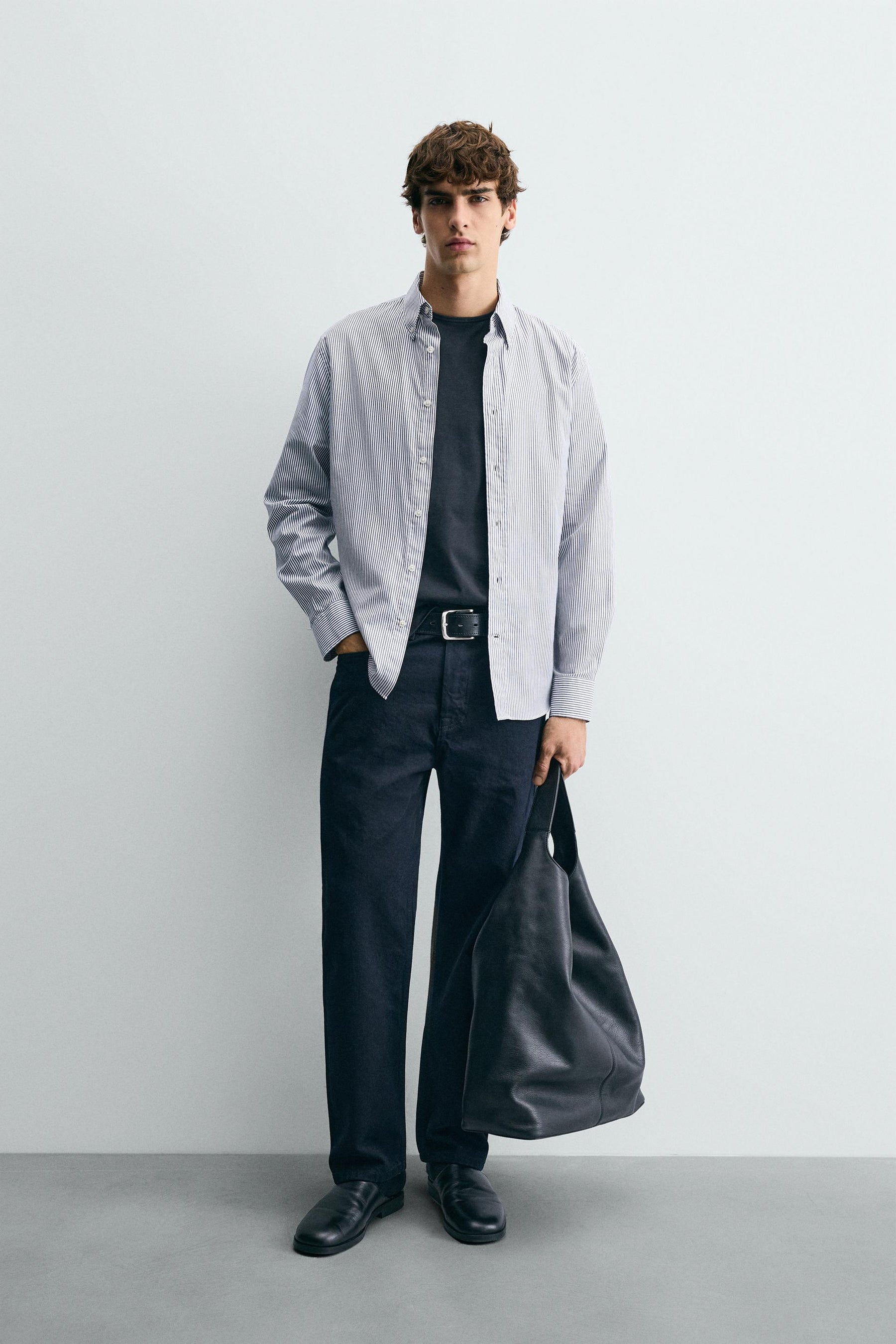 STRIPED TEXTURED SHIRT - Image 1