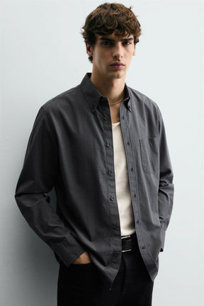 TEXTURED CHECK SHIRT - Image 5