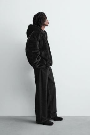 Reversible Faux Fur Bomber