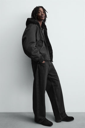 Reversible Faux Fur Bomber