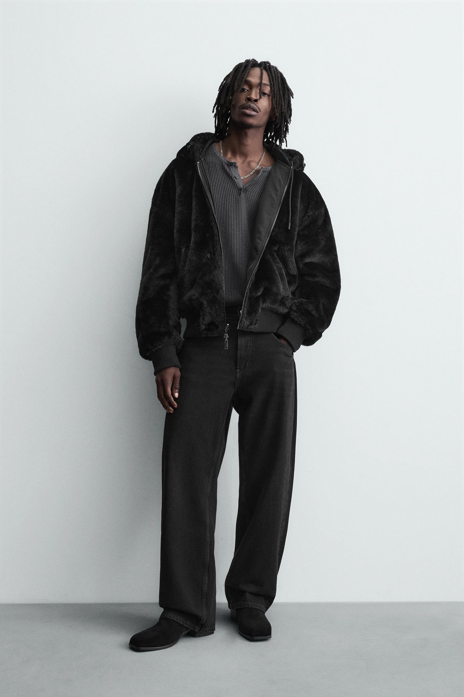 Reversible Faux Fur Bomber