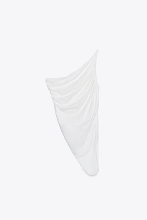 Asymmetric Draped Bodysuit