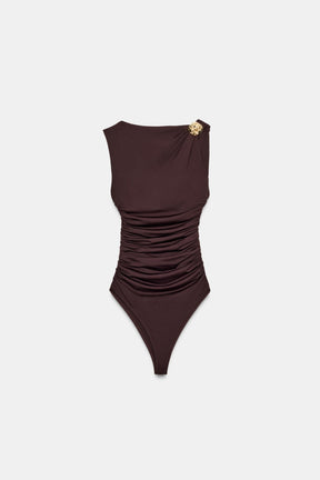 Metallic Detail Bodysuit