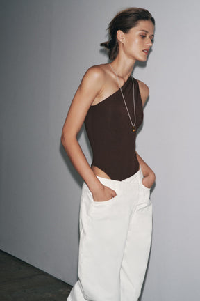 ASYMMETRIC POLYAMIDE BODYSUIT