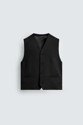 TEXTURED WAISTCOAT WITH POCKETS