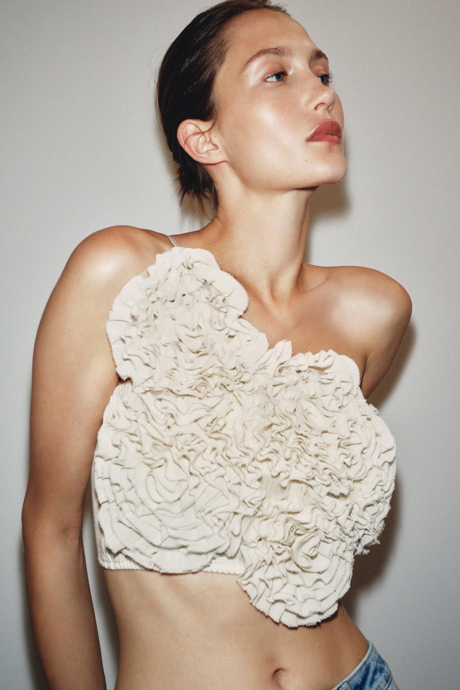 Kurzes Oberteil mit Blumenmuster