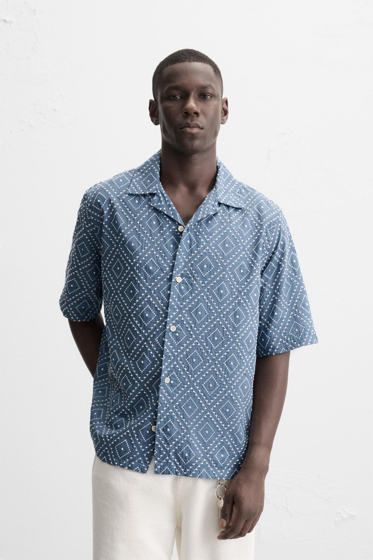 CONTRAST EMBROIDERY SHIRT - Image 2