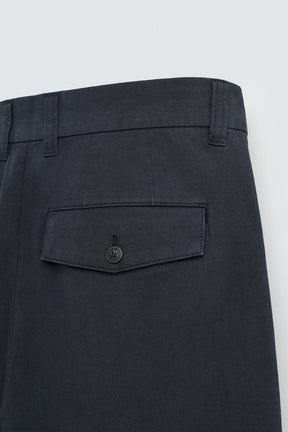 REGULAR FIT TEXTURED TROUSERS - Image 9