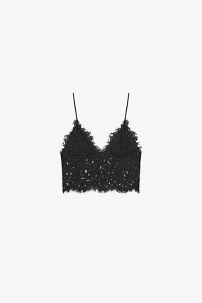 EMBROIDERED CROP TOP