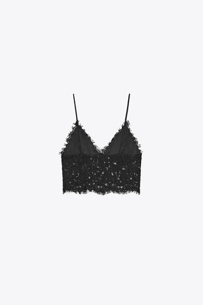 EMBROIDERED CROP TOP