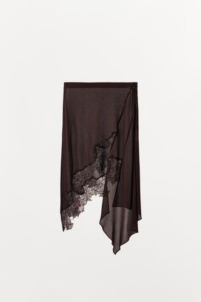 ASYMMETRIC LACE SKIRT