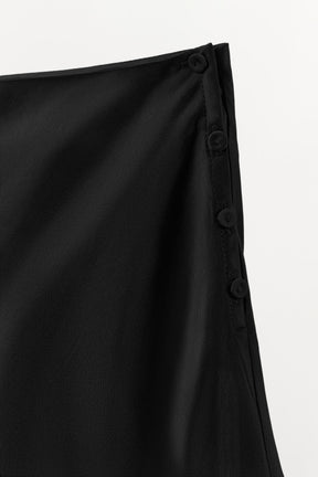 Satin Lace-Trim Shorts