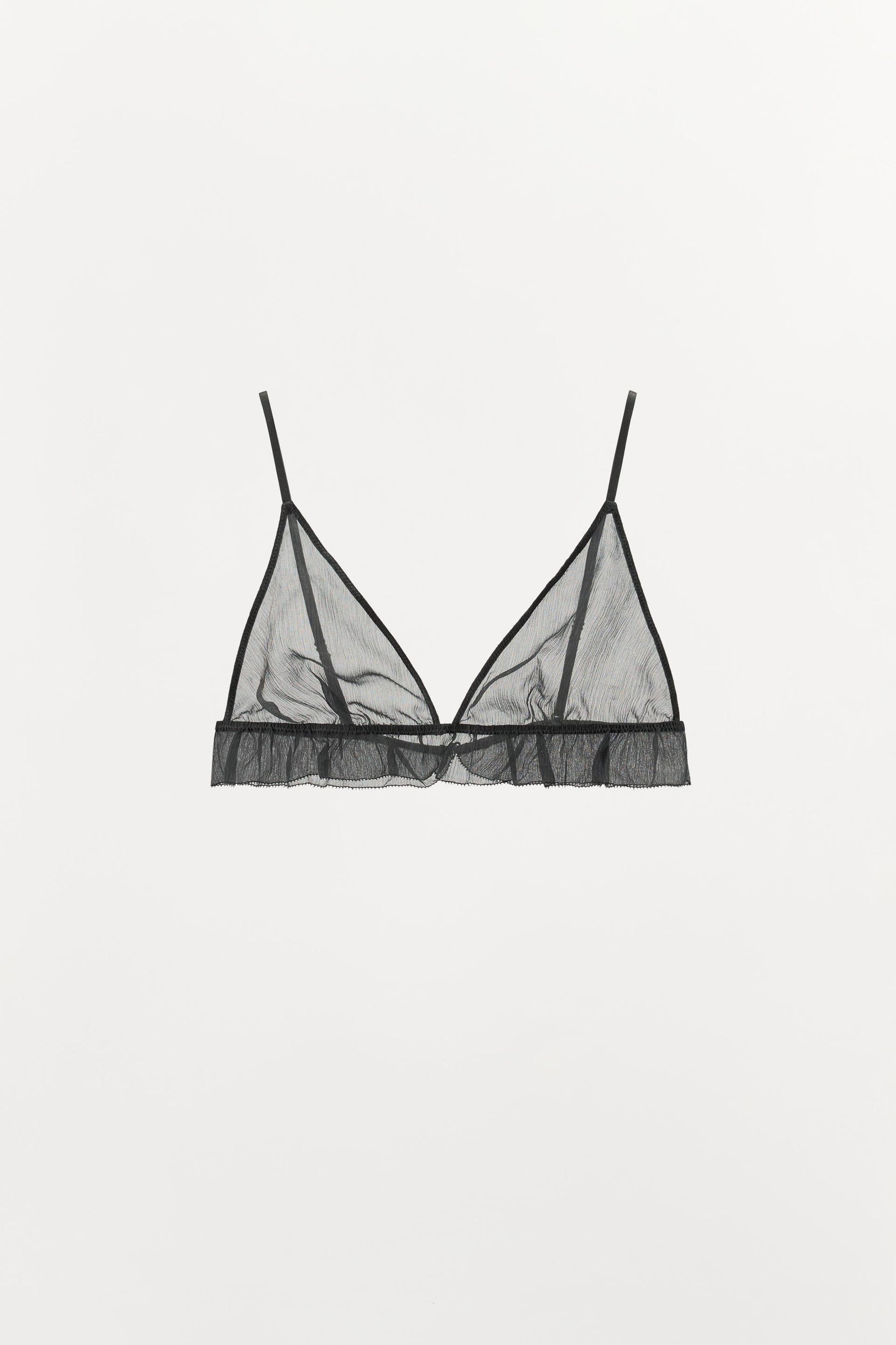 Silk triangle bralette