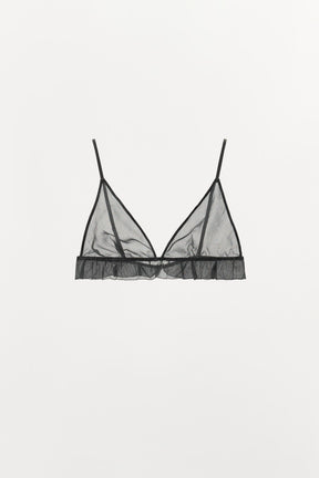 Silk triangle bralette