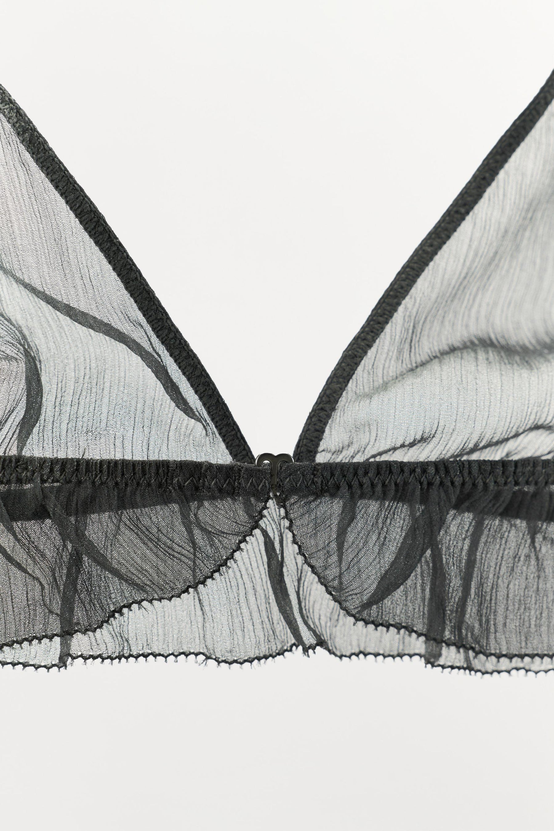 Silk triangle bralette